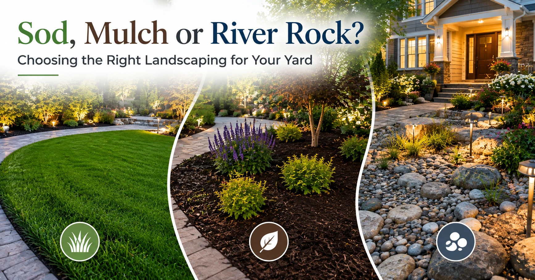 Sod, Mulch or River Rock